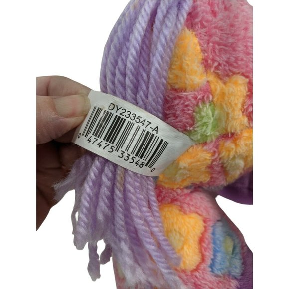 Dan Dee 13" Precious Plush Rainbow Colored Floral Horse Pony w/Yarn Mane/Tail - Picture 6 of 8